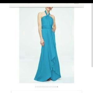 David's Bridal Malibu Blue Size 18